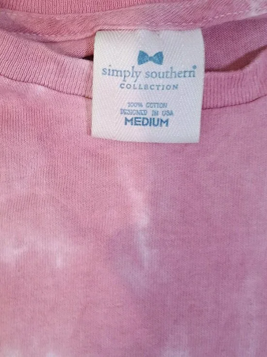 Simply Southern/Long Sleeve Shirt/Women Medium Tie Dye Carpe Diem Preppy Casual - Picture 3 of 8